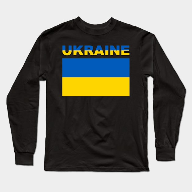 Ukraine Flag Long Sleeve T-Shirt by amitsurti